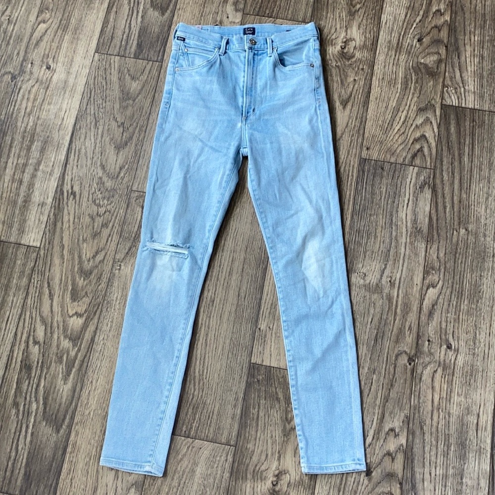 Citizens of Humanity Light Wash Chrissy Skinny High Rise Jeans